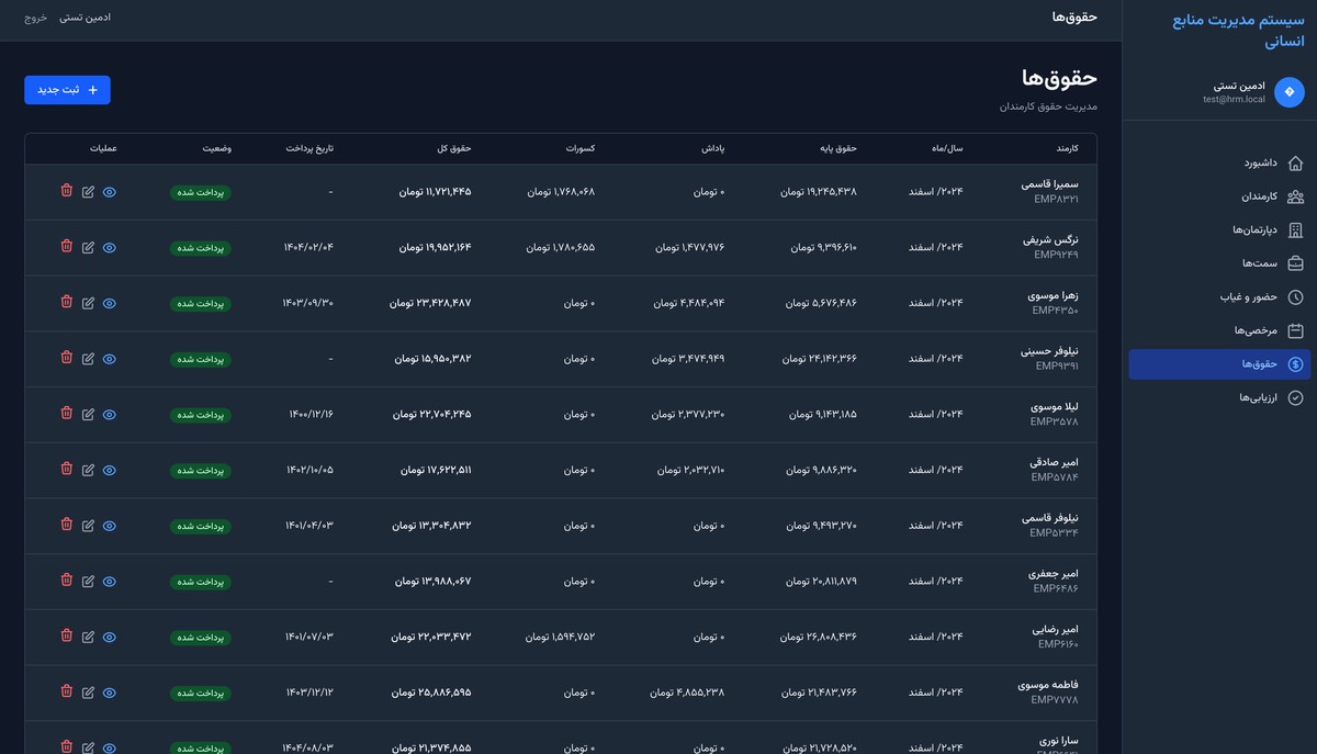 پروژه HRM - مدیریت کارمندان شرکت - تصویر کوچک 8