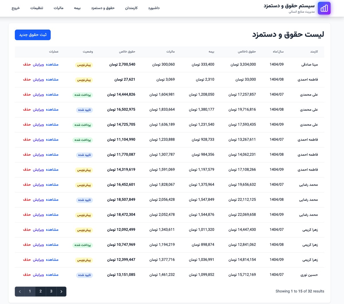 سیستم مدیریت حقوق و دستمزد با لاراول - تصویر کوچک 5